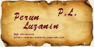 Perun Lužanin vizit kartica